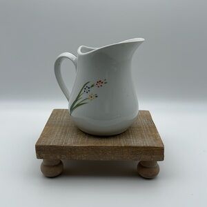 The Frieda Collection Cordon Blue Small Porcelain Simple Floral‎ Pitcher Creamer